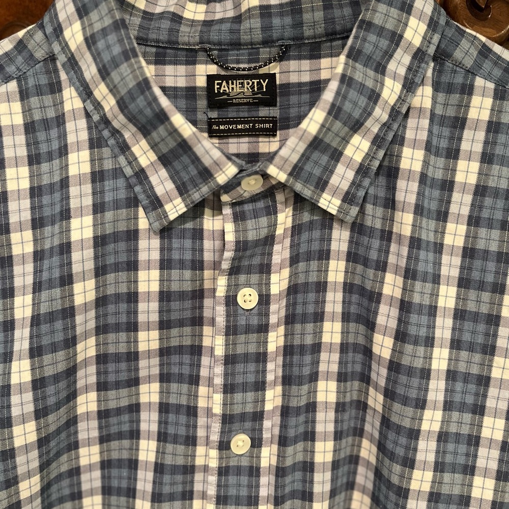 Faherty Reserve Movement Bear Canyon Plaid Button Down Shirt XXL